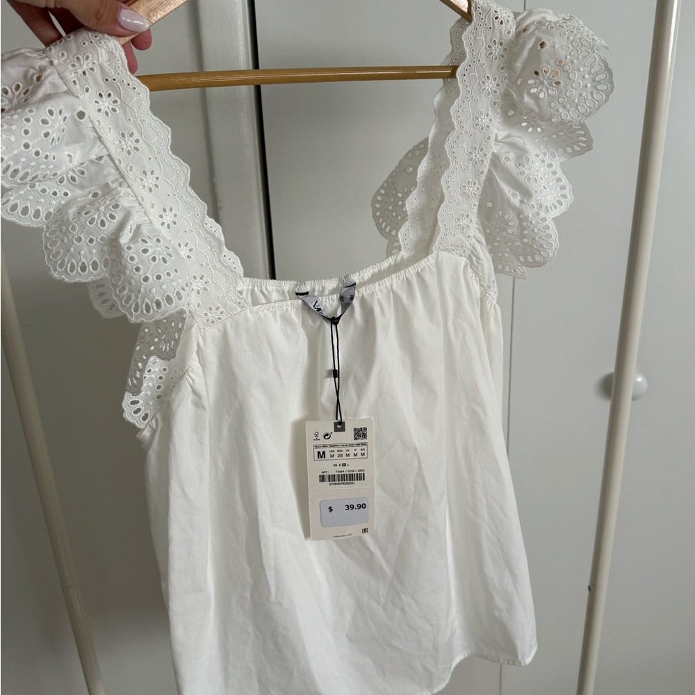 Zara eyelet top